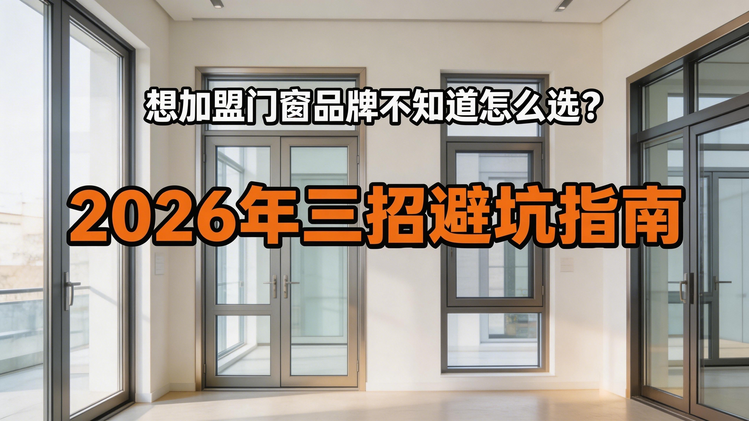 想加盟門窗品牌不知道這么選？2026年三招避坑指南