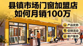 縣鎮(zhèn)市場門窗加盟店如何月銷100萬