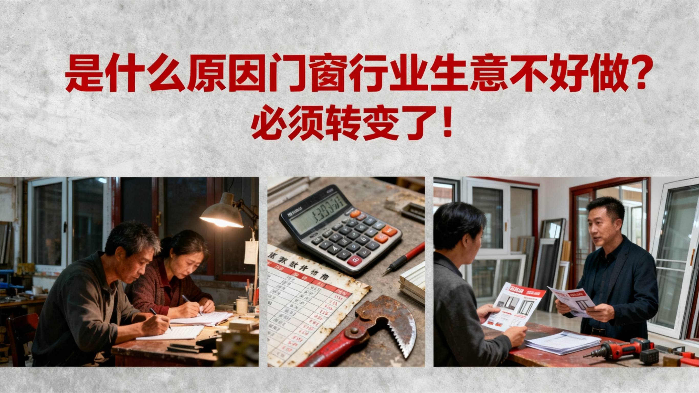 是什么原因門窗行業(yè)生意不好做？&nbsp;必須轉(zhuǎn)變了！